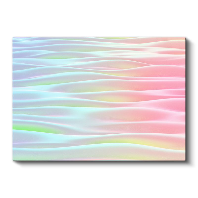 Pastel Dalgalar - Harmonik Çizgisel Soyut Kanvas Tablo