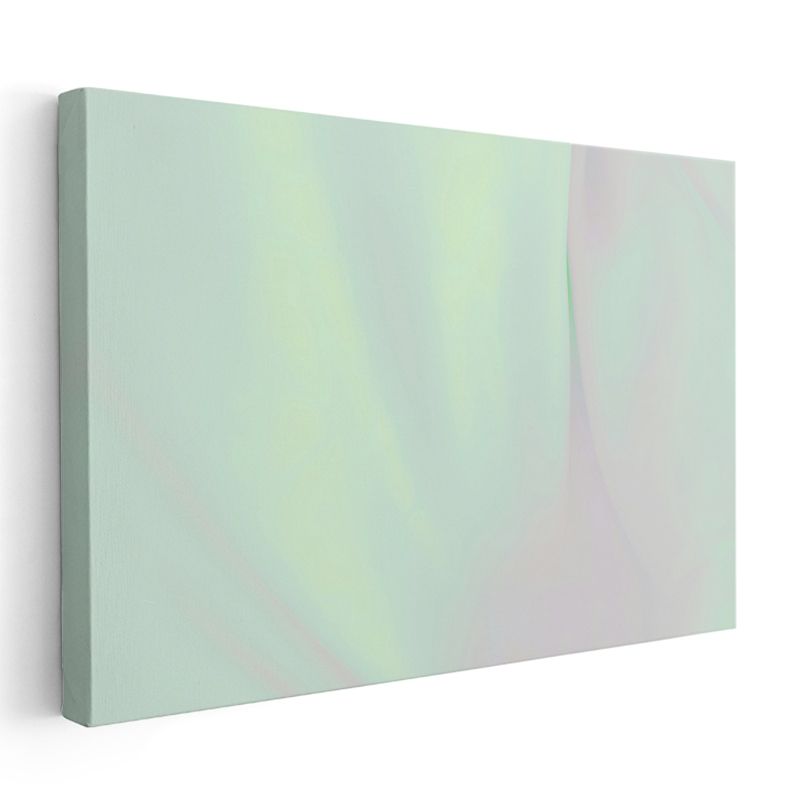 Pastel Huzur - Minimalist Yeşil Tonlar Kanvas Tablo