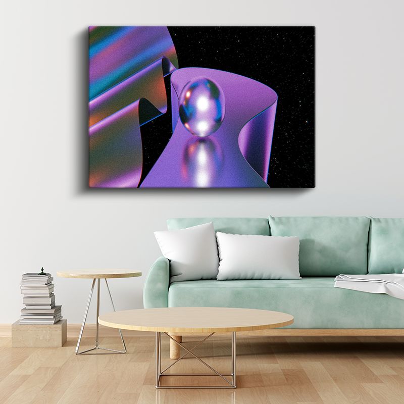 Kozmik Yansıma - Futuristik Küre Tasarımı Kanvas Tablo