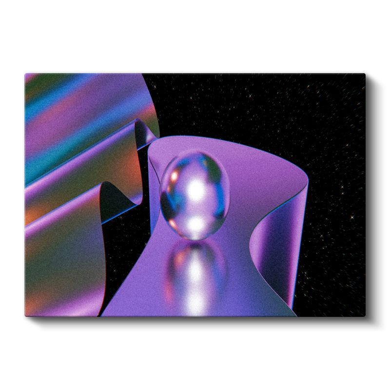 Kozmik Yansıma - Futuristik Küre Tasarımı Kanvas Tablo