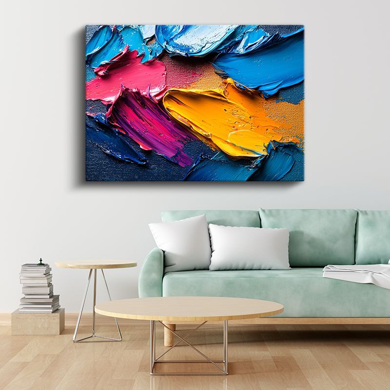 Renk Paleti - Tekstürlü Boya Darbeleri Kanvas Tablo