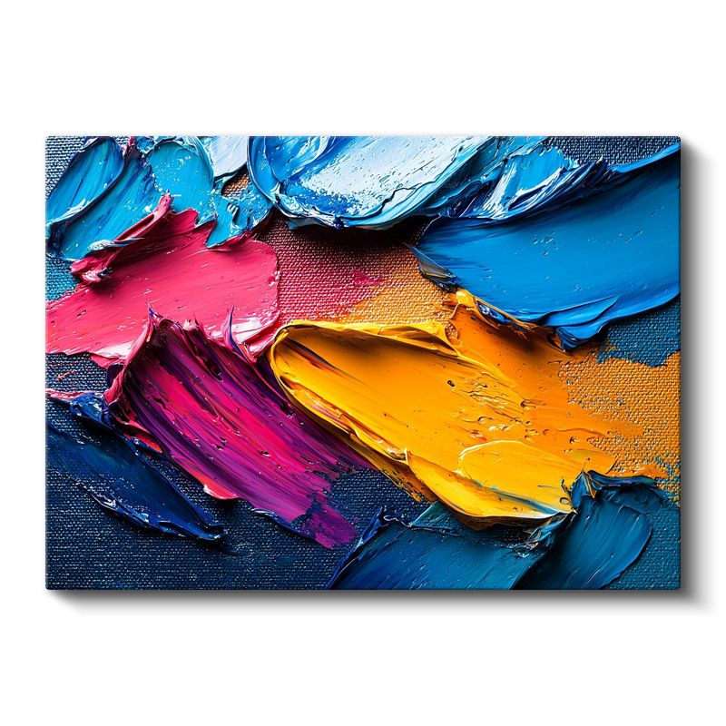 Renk Paleti - Tekstürlü Boya Darbeleri Kanvas Tablo