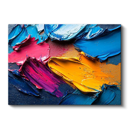 Renk Paleti - Tekstürlü Boya Darbeleri Kanvas Tablo