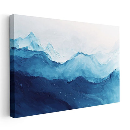 Mavi Dalgalar - Okyanus Derinlikleri Soyut Kanvas Tablo