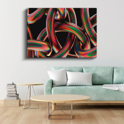 Gökkuşağı Sarmallar - Renkli Sonsuzluk Vektörel Kanvas Tablo