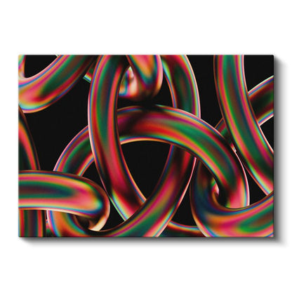 Gökkuşağı Sarmallar - Renkli Sonsuzluk Vektörel Kanvas Tablo