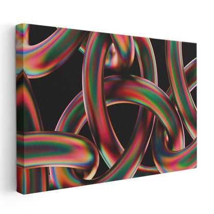 Gökkuşağı Sarmallar - Renkli Sonsuzluk Vektörel Kanvas Tablo