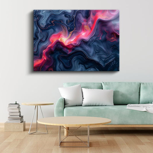 Kozmik Akış - Gece Gökyüzü Soyut Sanat Kanvas Tablo