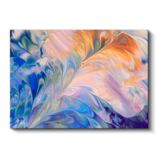 Renkli Harmoni - Pastel Akışkan Formlar Kanvas Tablo