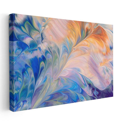 Renkli Harmoni - Pastel Akışkan Formlar Kanvas Tablo