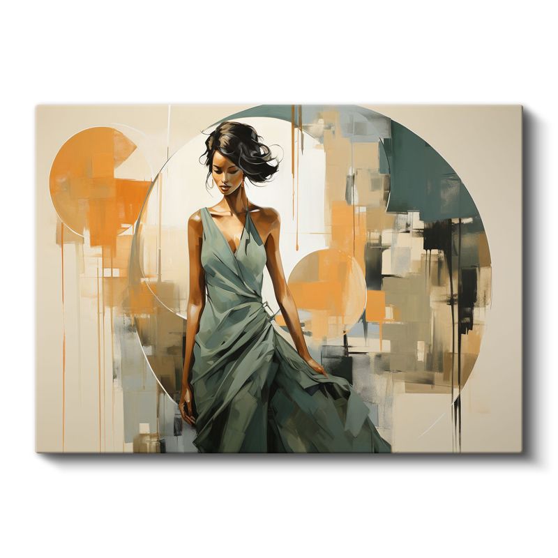 Zarif Siluet - Modern Vektörel Portre Kanvas Tablo