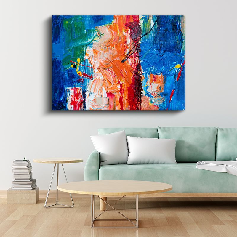 Renk Patlaması - Canlı Fırça Darbeleri Kanvas Tablo