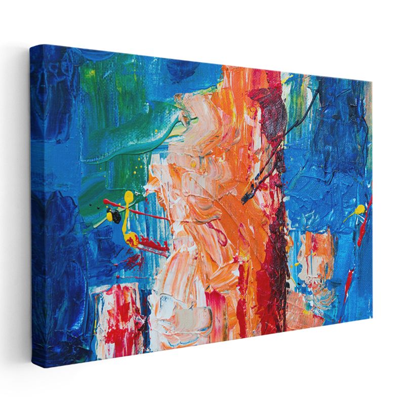 Renk Patlaması - Canlı Fırça Darbeleri Kanvas Tablo