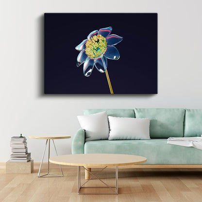 Kristal Çiçek - Dijital Sanat Eseri Kanvas Tablo