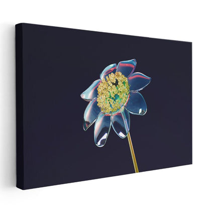Kristal Çiçek - Dijital Sanat Eseri Kanvas Tablo