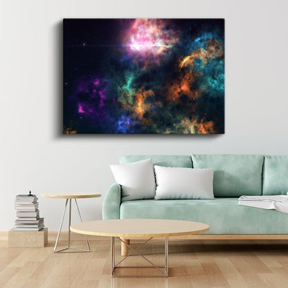Kozmik Nebula - Galaksi Temalı Soyut Kanvas Tablo