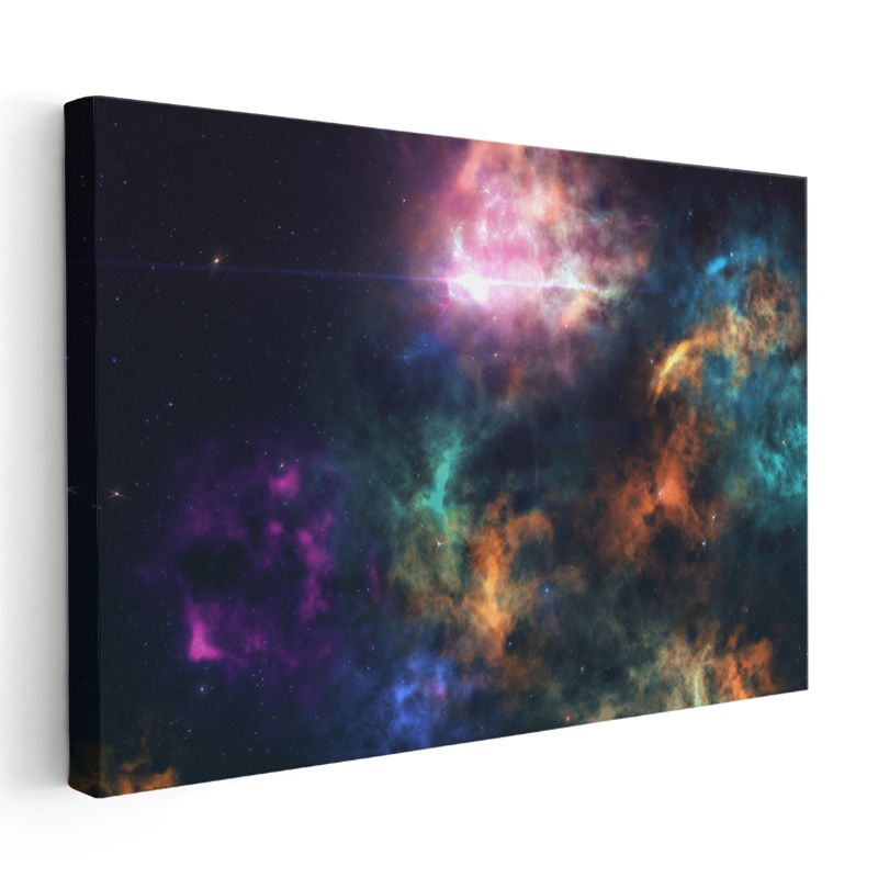 Kozmik Nebula - Galaksi Temalı Soyut Kanvas Tablo