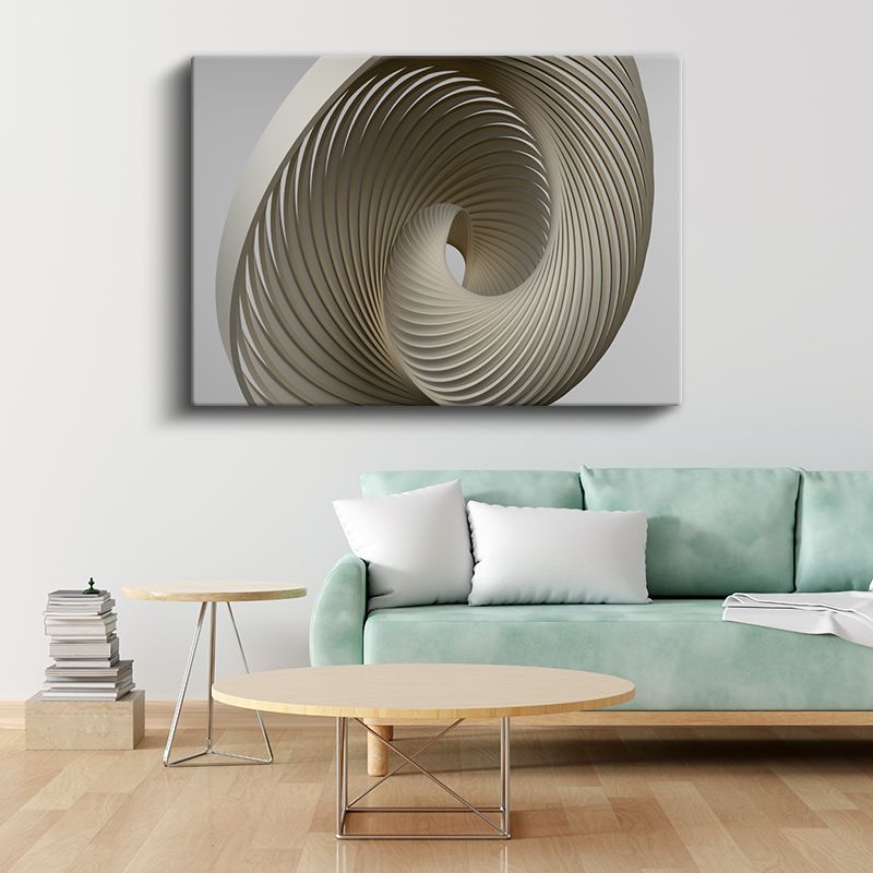 Sonsuzluk Spirali - 3D Geometrik Form Kanvas Tablo