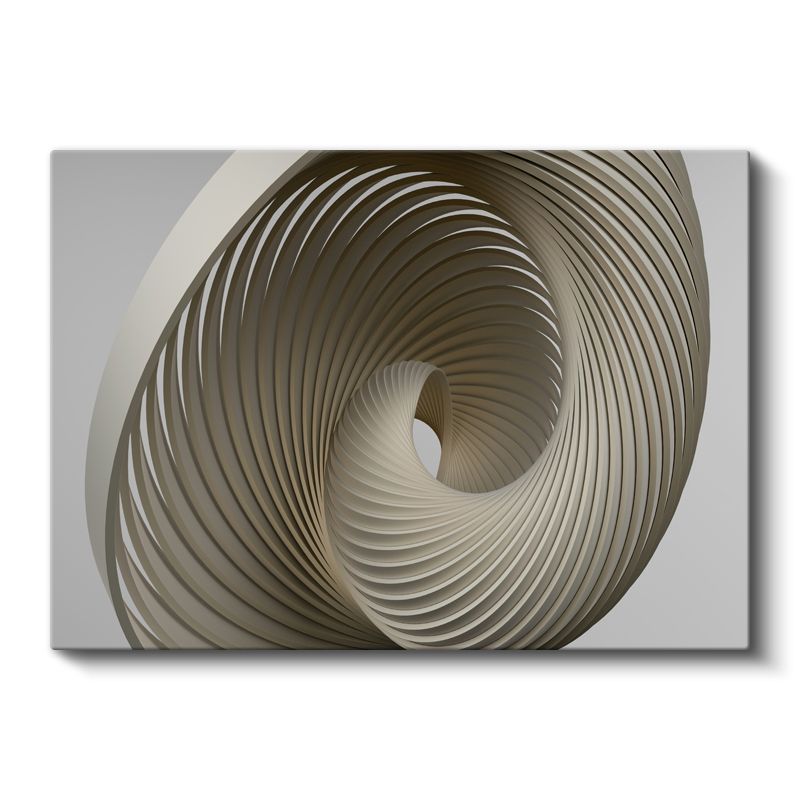 Sonsuzluk Spirali - 3D Geometrik Form Kanvas Tablo