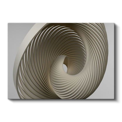 Sonsuzluk Spirali - 3D Geometrik Form Kanvas Tablo