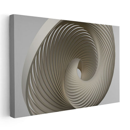 Sonsuzluk Spirali - 3D Geometrik Form Kanvas Tablo
