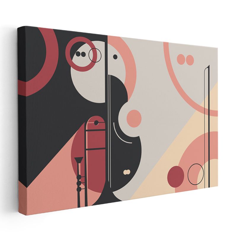 Bauhaus Kompozisyonu - Geometrik Şekiller Kanvas Tablo