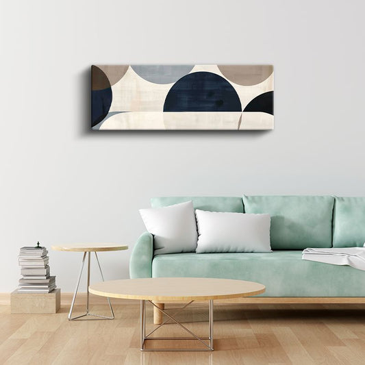 Geometrik Denge - Modern Minimalist Daireler Kanvas Tablo