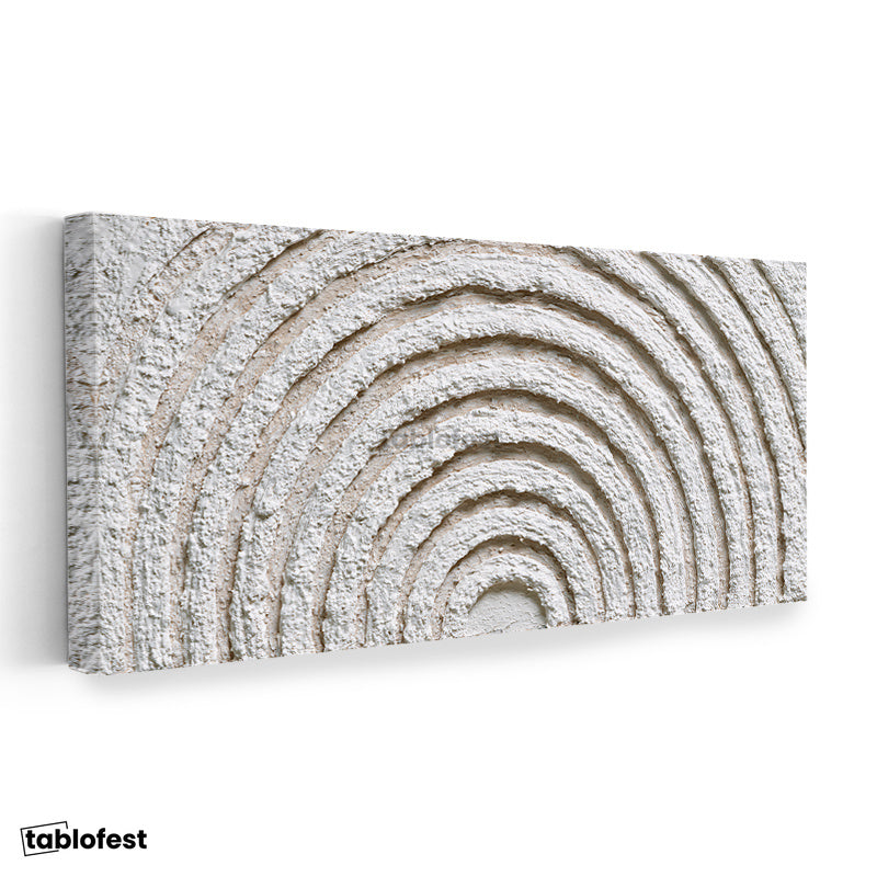 Yatay Panoramik Kanvas Tablo Soyut Dairesel Formlar Modern Sanat Tablosu Ev Ofis Duvar Dekoru