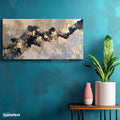 Yatay Panoramik Kanvas Tablo Soyut Kompozisyon Modern Sanat Tablosu Ev Ofis Duvar Dekoru