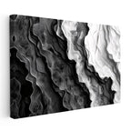 Yatay Kanvas Tablo Modern Dalga Katmanları Soyut Tablo Ev Ofis Duvar Dekoru