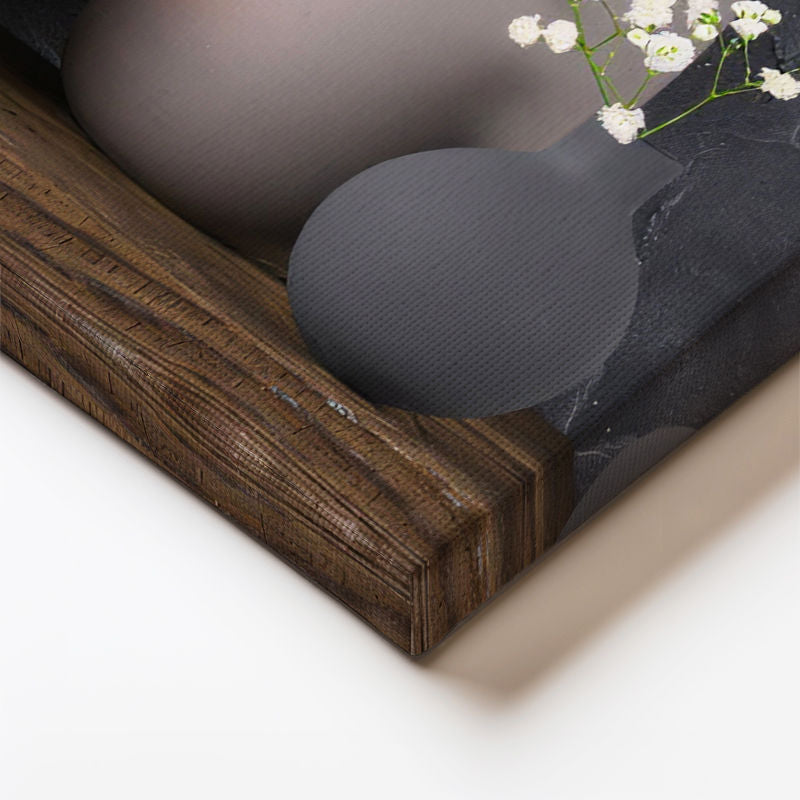 Yatay Kanvas Tablo Mum ve Çiçek Vazo Seti Modern Tablo Ev Ofis Duvar Dekoru