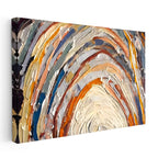 Yatay Kanvas Tablo Kıvrımlı Boya Dokusu Kabartma Görünümlü Tablo Ev Ofis Duvar Dekoru