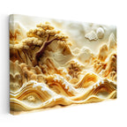 Yatay Kanvas Tablo Katmanlı Kağıt Sanatı Manzara Modern Sanat Tablosu Ev Ofis Duvar Dekoru