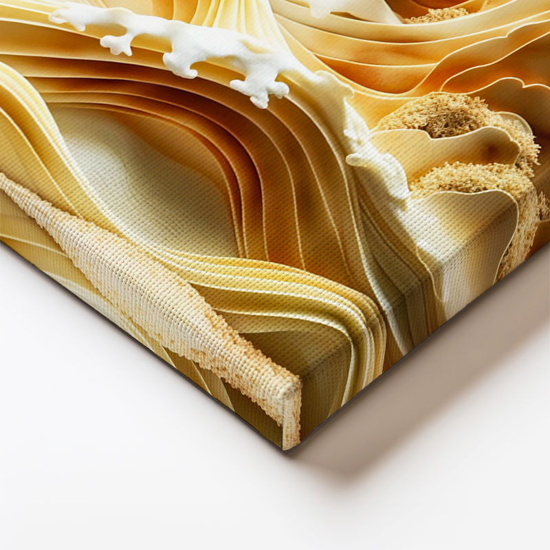 Yatay Kanvas Tablo Katmanlı Kağıt Sanatı Manzara Modern Sanat Tablosu Ev Ofis Duvar Dekoru