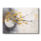 Yatay Kanvas Tablo Bahar Dalı Kompozisyonu Modern Sanat Tablosu Ev Ofis Duvar Dekoru