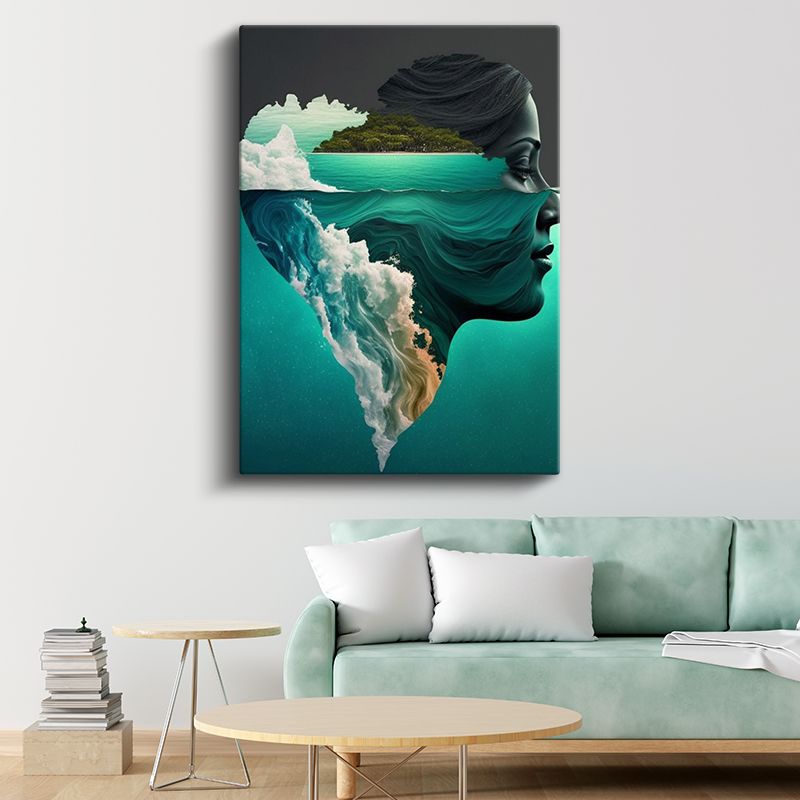 Okyanus Zihin - Düşüncelerin Derinliği Kanvas Tablo
