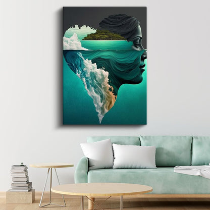 Okyanus Zihin - Düşüncelerin Derinliği Kanvas Tablo