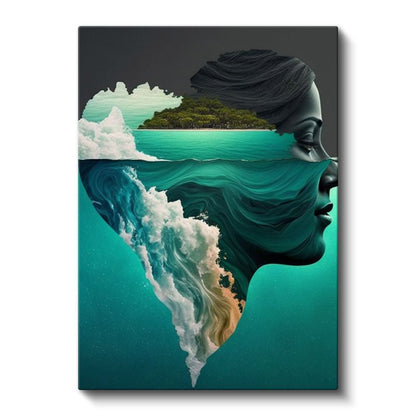 Okyanus Zihin - Düşüncelerin Derinliği Kanvas Tablo
