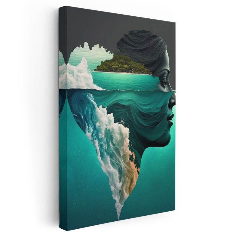 Okyanus Zihin - Düşüncelerin Derinliği Kanvas Tablo