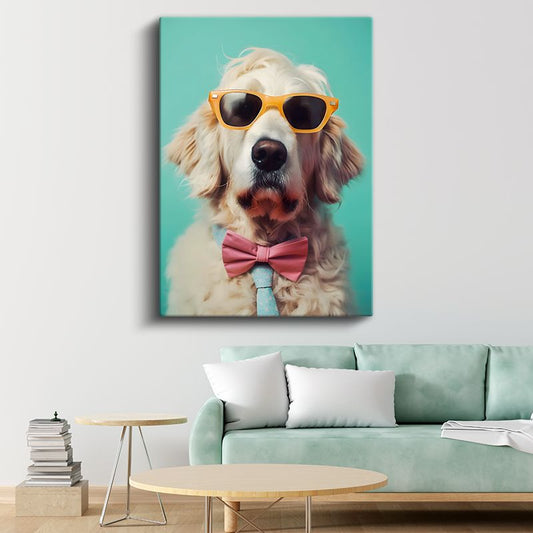Zarif Köpek - Stil Sahibi Dostumuz Kanvas Tablo
