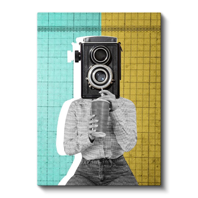 Kamera Başlı İnsan - Görüntünün Esiri Kanvas Tablo