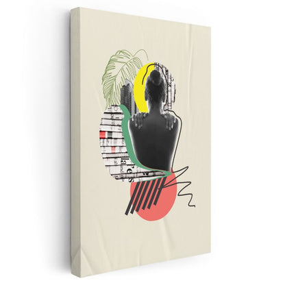 Geometrik Kolaj - İnsan Doğasının Parçaları Kanvas Tablo