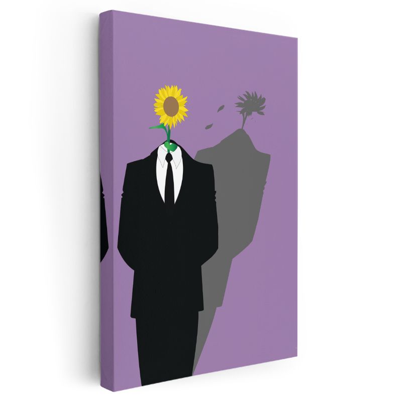 Çiçek Başlı Adam - Kimliğin Doğayla Bütünleşmesi Kanvas Tablo