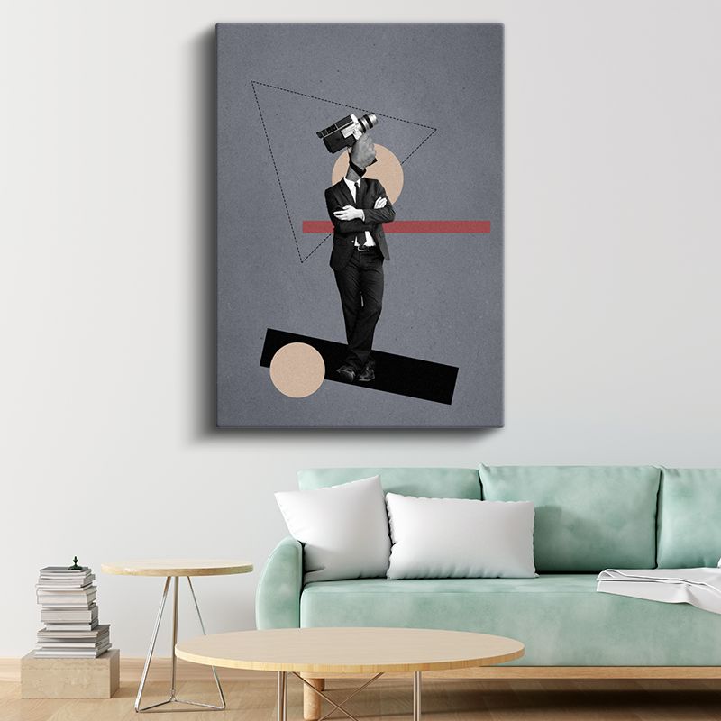 Gözetleyen Bilinç - Modern İnsanın Geometrik Hapsi Kanvas Tablo