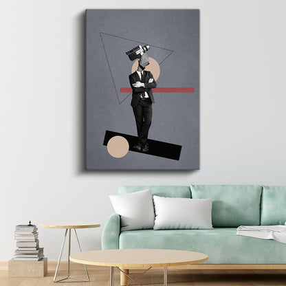 Gözetleyen Bilinç - Modern İnsanın Geometrik Hapsi Kanvas Tablo