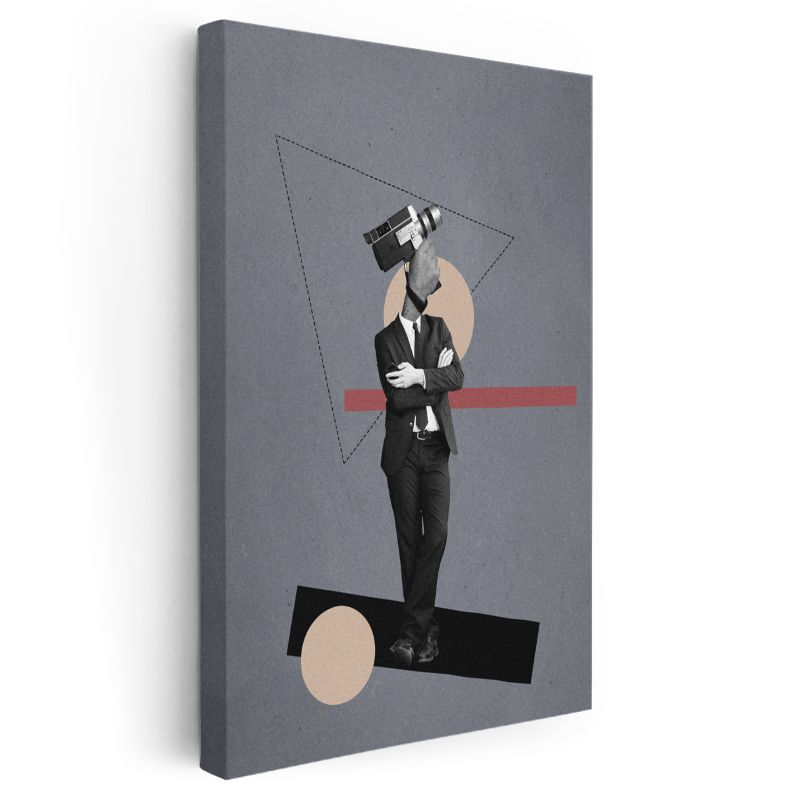 Gözetleyen Bilinç - Modern İnsanın Geometrik Hapsi Kanvas Tablo