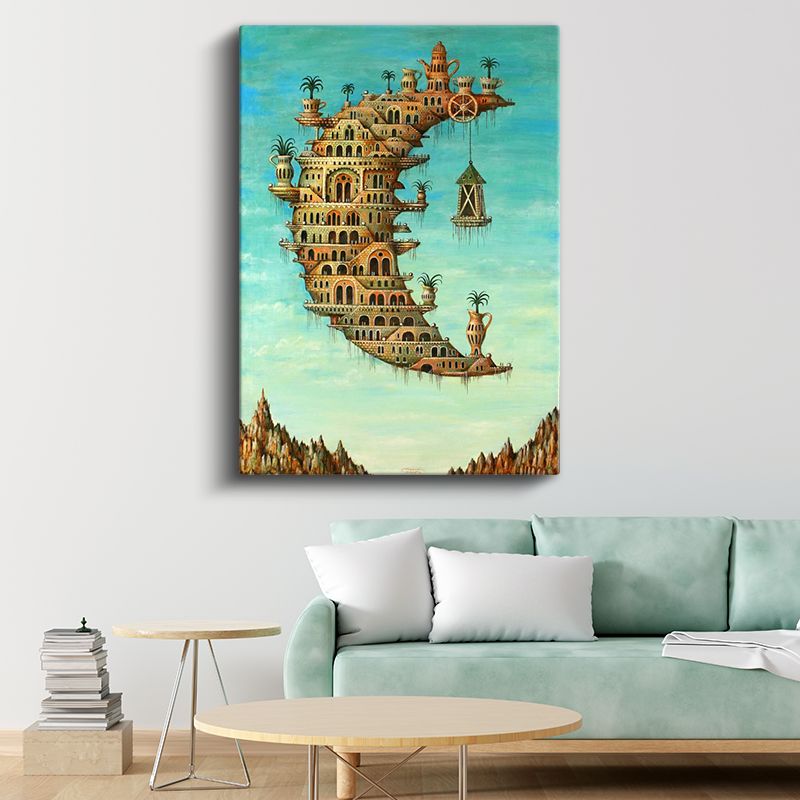 Gökyüzü Medeniyeti - Yerçekimine Meydan Okuyan Mimari Kanvas Tablo