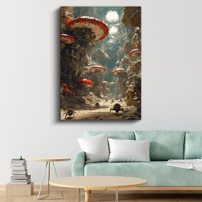 Mantar Kolonisi - Mekanik Yeraltı Dünyası Kanvas Tablo