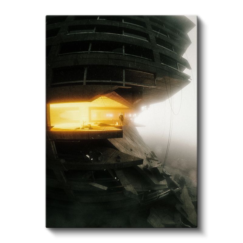 Işığın Sığınağı - Karanlığın İçinde Parlayan Umut Kanvas Tablo
