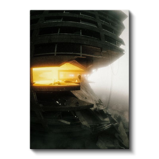 Işığın Sığınağı - Karanlığın İçinde Parlayan Umut Kanvas Tablo